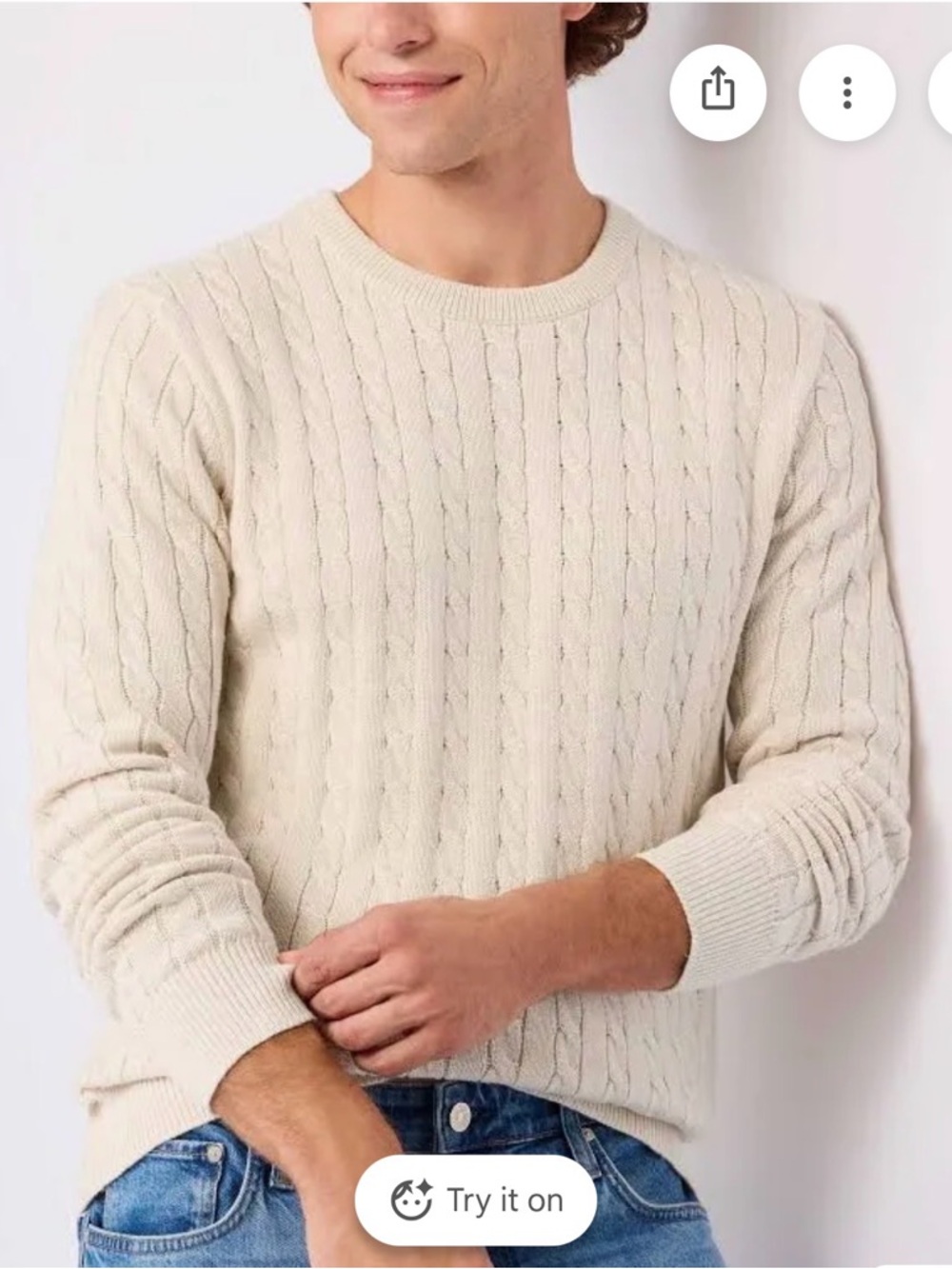 Tricots St Raphael linen and cotton sweater XL